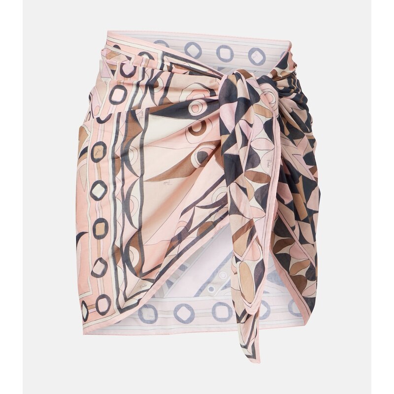 Pucci Mixed Print cotton beach cover-up 68550336