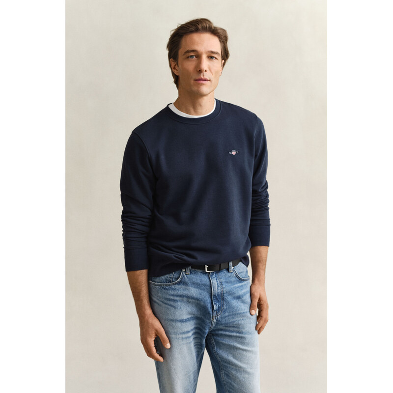 MIKINA GANT REG SHIELD C-NECK SWEAT EVENING BLUE 67313104