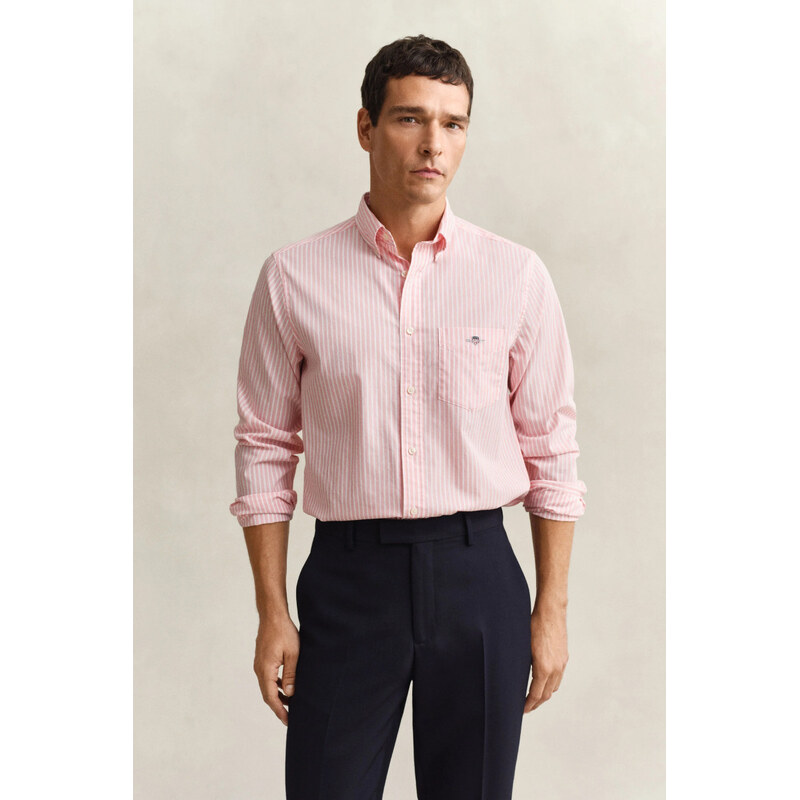 KOŠEĽA GANT REG CLASSIC POPLIN STRIPE SHIRT WASHED PINK 67313126