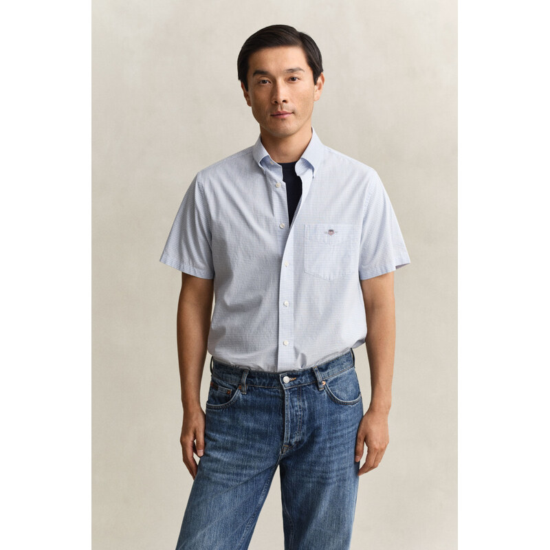 KOŠEĽA GANT REG CLASSIC POPLIN GINGH SS SHIRT LIGHT BLUE 68369550