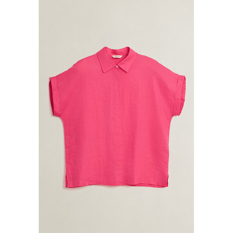 KOŠEĽA GANT LINEN CAP SLEEVE SHIRT BRIGHT FUSCHIA 68423472