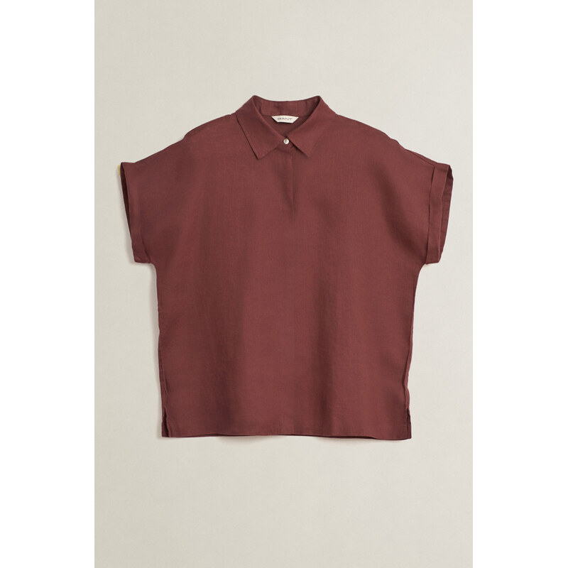 KOŠEĽA GANT LINEN CAP SLEEVE SHIRT FRESH SOIL 68423473