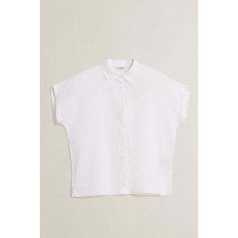 KOŠEĽA GANT LINEN CAP SLEEVE SHIRT WHITE 68546482