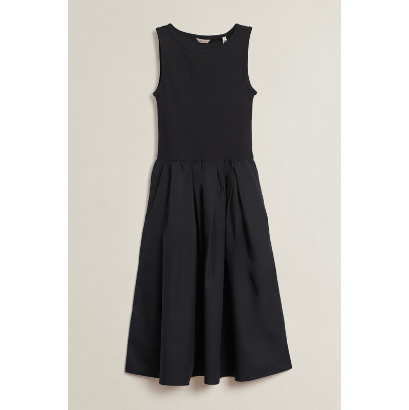 Šaty gant jersey woven combo dress black 68546483