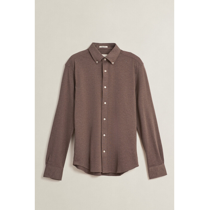 KOŠEĽA GANT REG JERSEY PIQUE STRETCH SHIRT SEAWOOD MELANGE 68546480