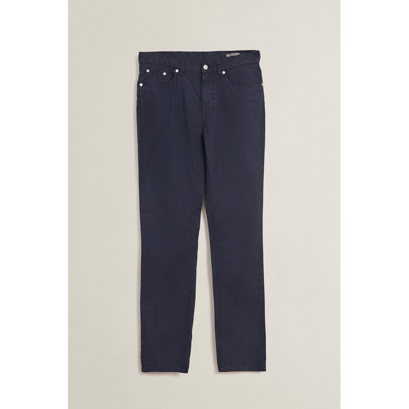 DŽÍNSY GANT SLIM COTTON / LINEN JEANS EVENING BLUE 67768196