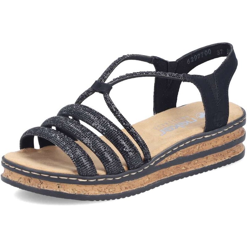 E-shop Dámske sandále RIEKER 62977-00 čierna S6