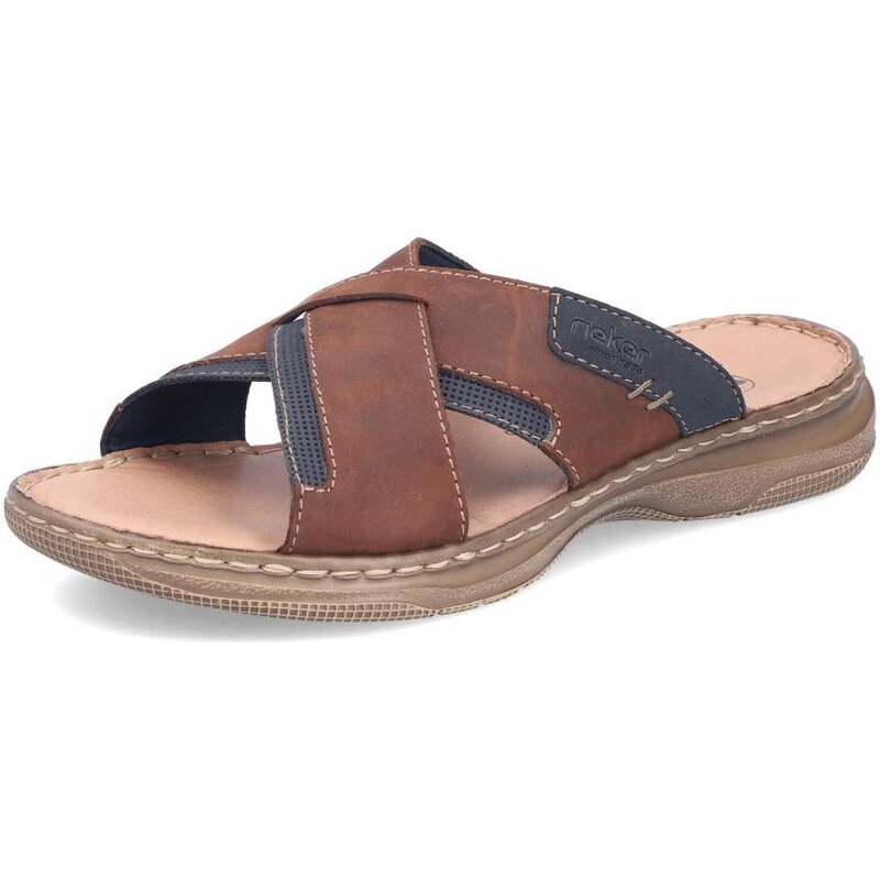 Pánske šľapky RIEKER 21493-22 hnedá S6 68549786