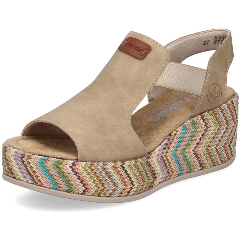 E-shop Dámske sandále RIEKER 69472-60 béžová S6