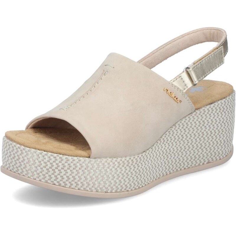 E-shop Dámske sandále RIEKER 69460-62 béžová S6