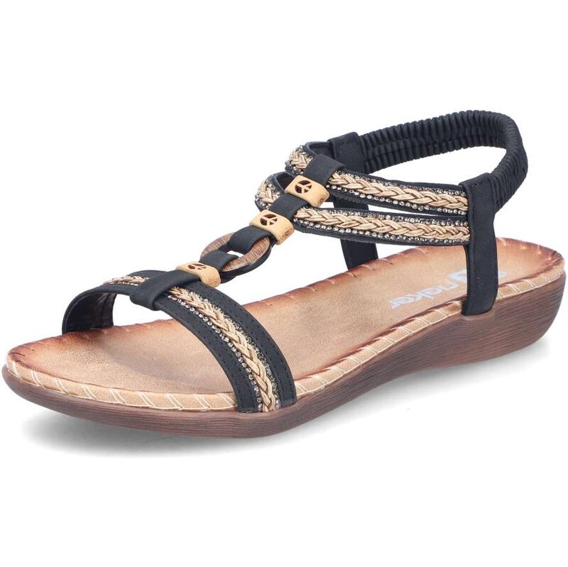 E-shop Dámske sandále RIEKER V7564-00 čierna S6