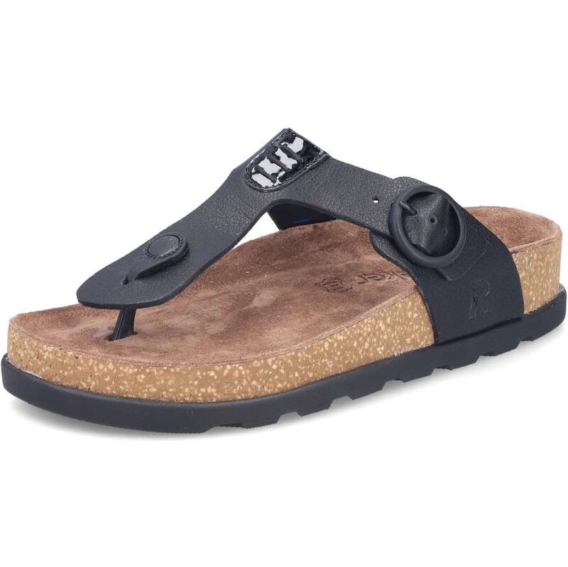 Dámske žabky RIEKER V3150-00 čierna S6 68550760