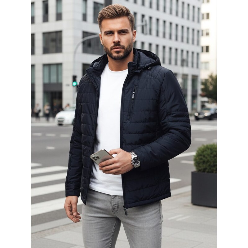 Dstreet Moderná prechodná granátová bunda s kapucňou 62598655