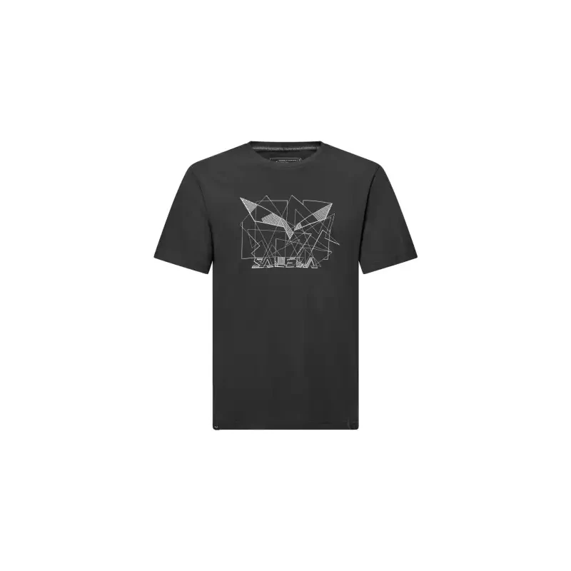E-shop Salewa Eagle Geometric pánske tričko krátky rukáv Black Out vel.