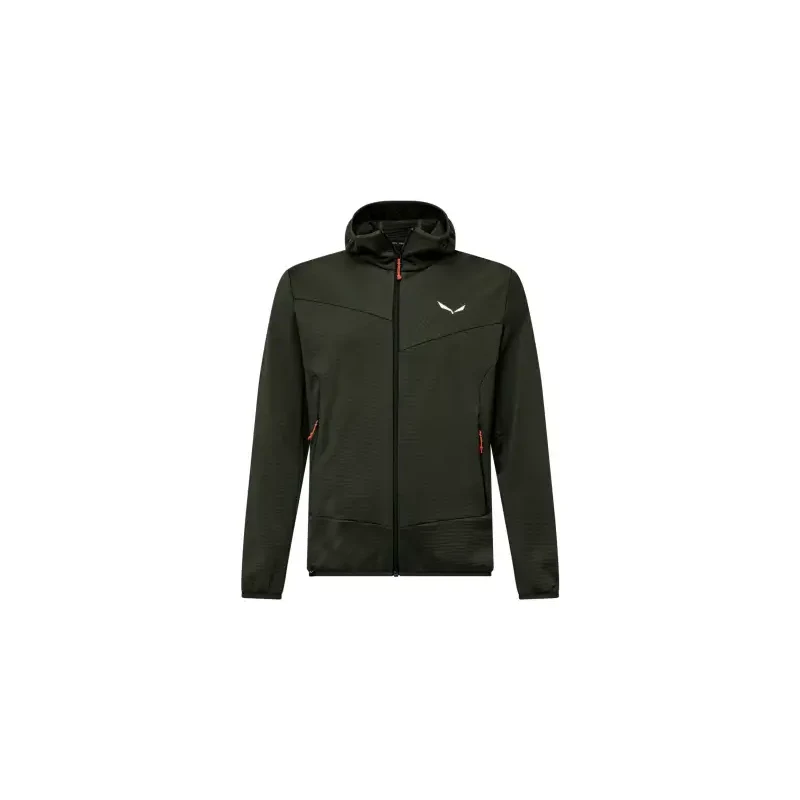 E-shop Salewa Puez Altavia Polarlite Hooded pánska mikina Dark Olive