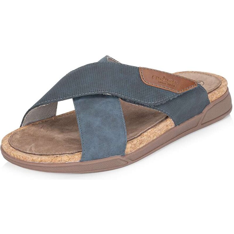 Pánske šľapky RIEKER 27070-14 modrá S6 68553778