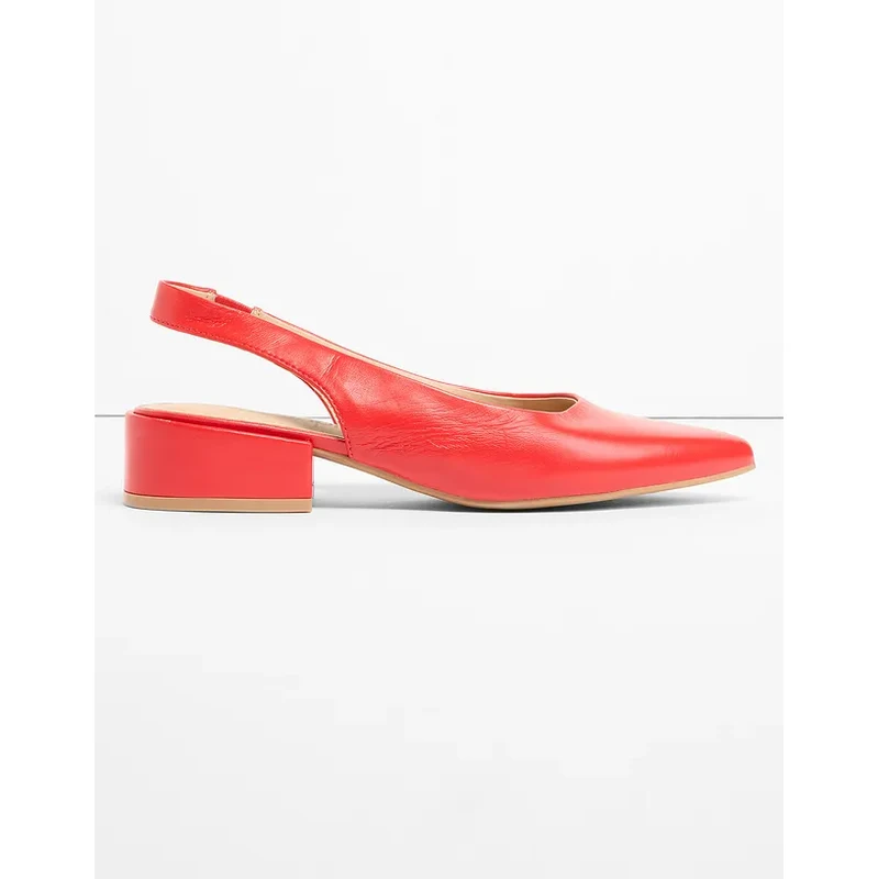 bonprix Lodičky Sling s plochým podpätkom, farba červená 68555957