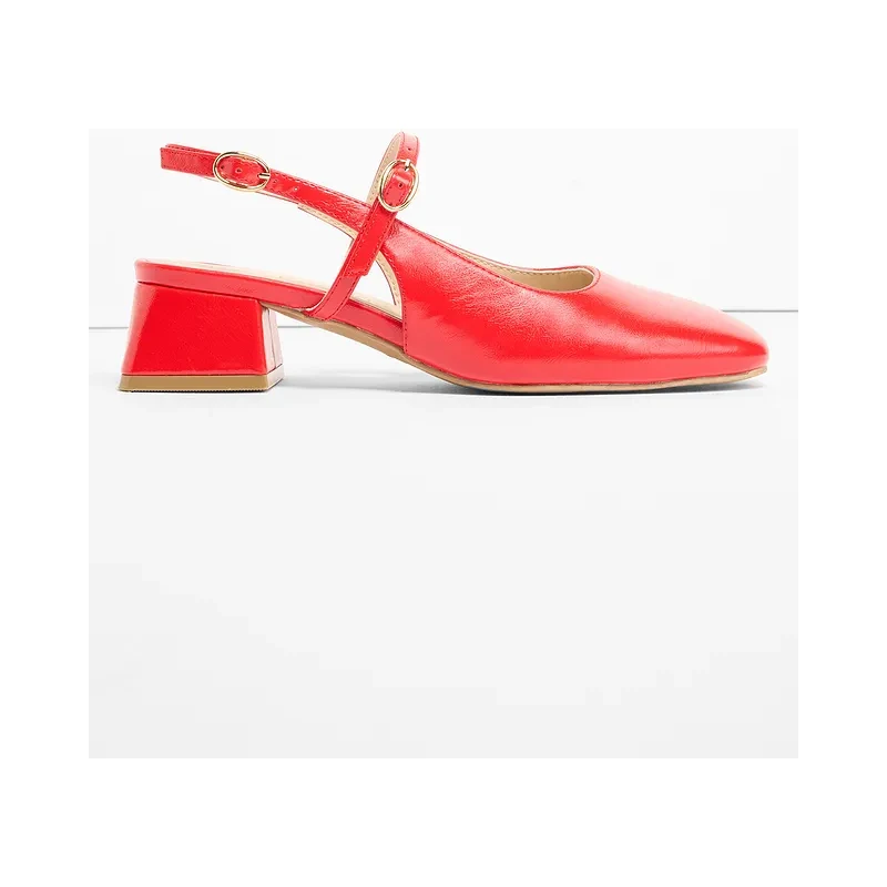 bonprix Lodičky Sling s remienkami, farba červená 68555958