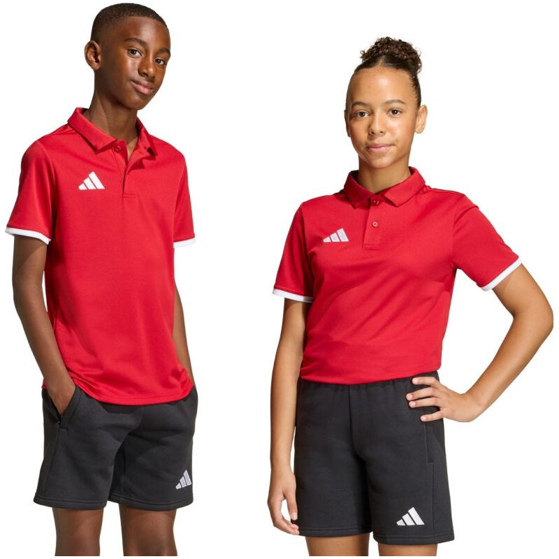 Detské tričko adidas Entrada 26 Polo červené JZ6626 68556064