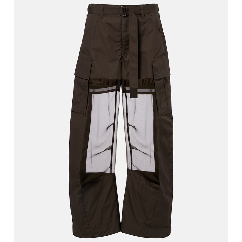 Sacai Paneled cotton cargo pants 68559032