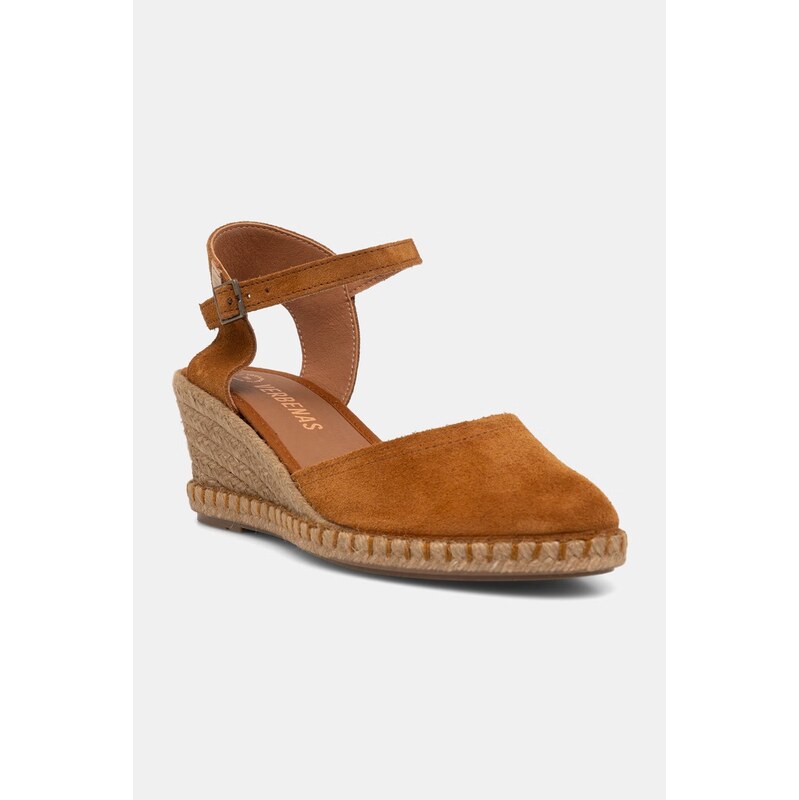 Verbenas espadrilky na platforme dámske semišové MALENA SERRAJE/TAN 68558374