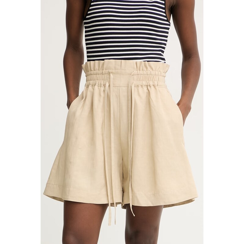 BOSS Orange šortky dámske s prímesou ľanu C Tacolina 68558412