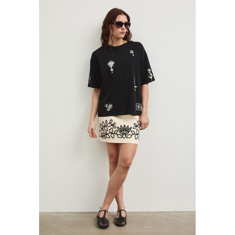 Sukňa s prímesou ľanu Medicine 66513527