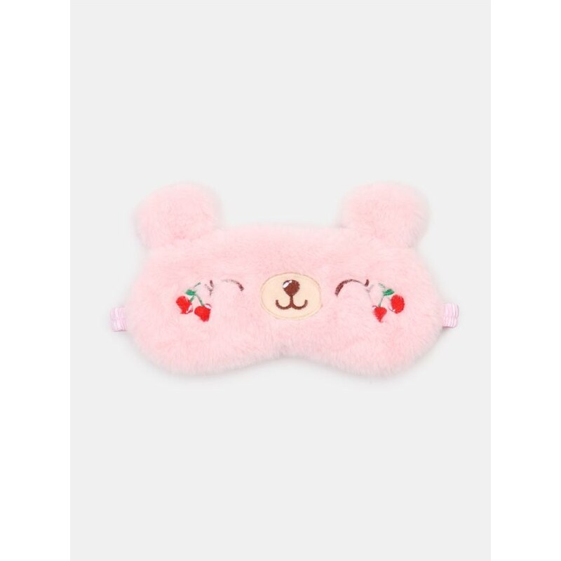Sinsay - Maska na spanie s umelou kožušinou - pastelová ružová 68562302