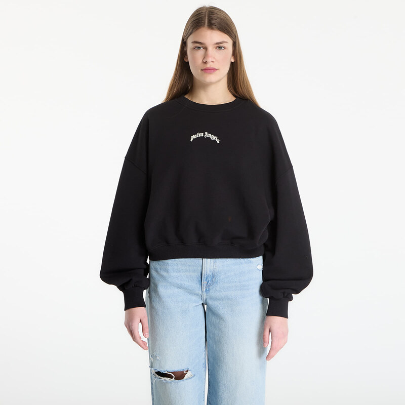 Mikina Palm Angels Curved Logo Loose Crop Crew Black/ Tofu M 68564528