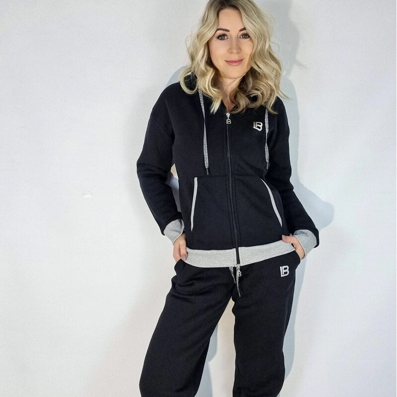 Tepláková súprava s kapucňou Laura Biagiotti Zip Nero 68563712
