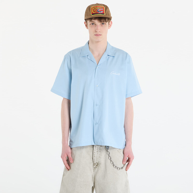 Košeľa Carhartt WIP S/S Delray Shirt UNISEX Icaria/ White M 68561664