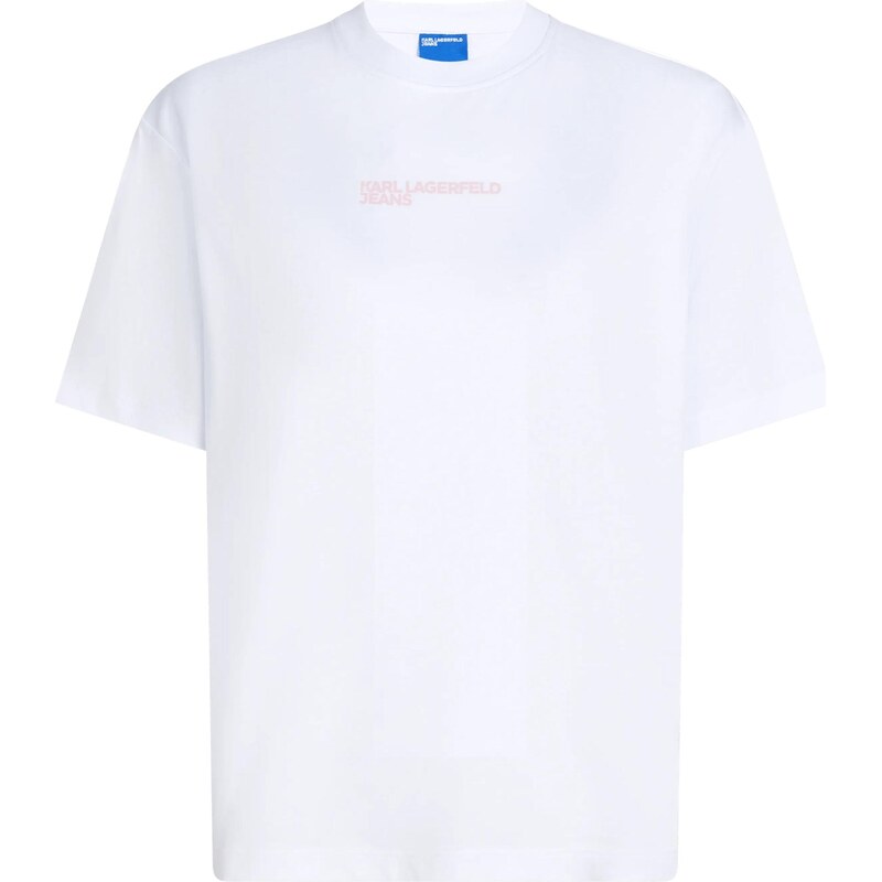 KARL LAGERFELD JEANS Tričko svetloružová / biela 67362054