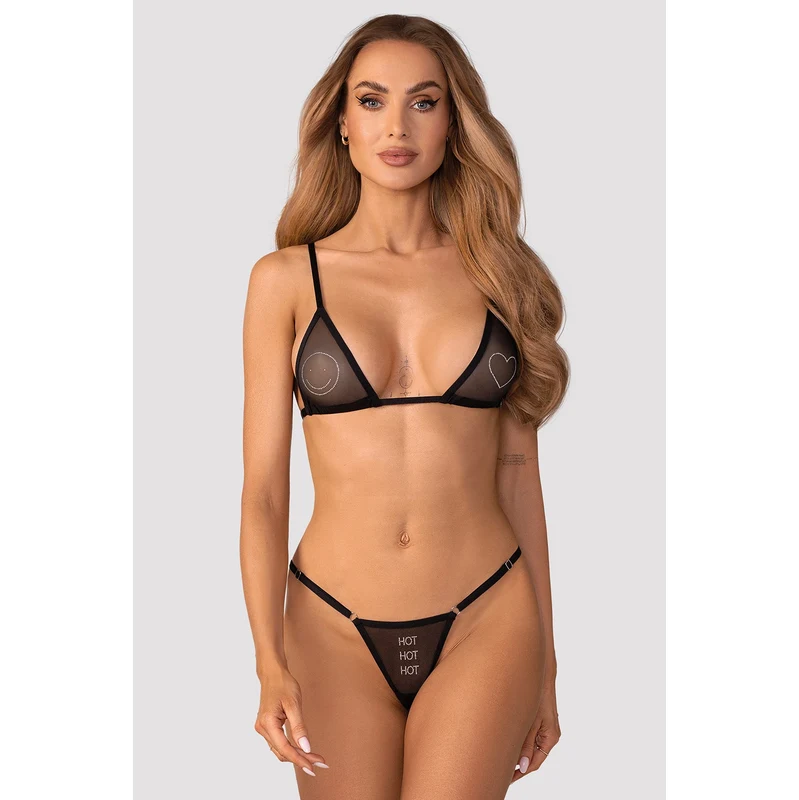 Obsessive Wet Me 2-dielna súprava - podprsenka + tangá 68568936