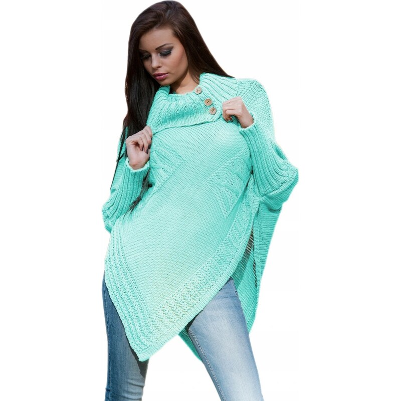 Fashionweek Dámské elegantní pončo s teplým rolákem JK-NOEMI 48749913