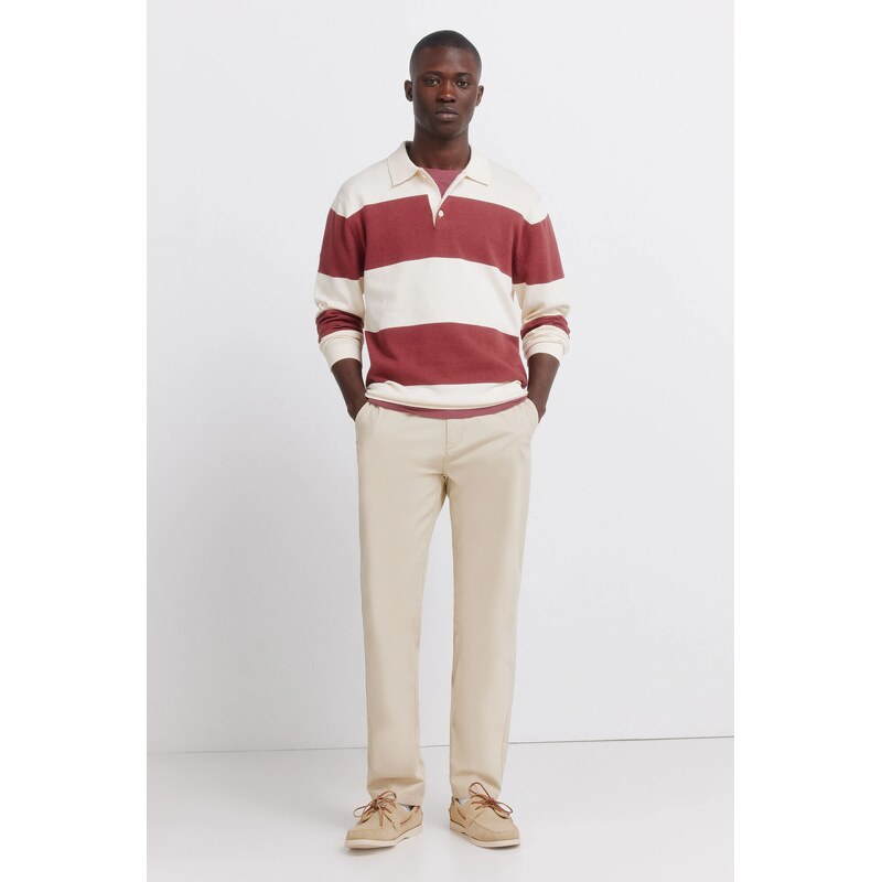 SPRINGFIELD Pánske štruktúrované Slim Fit Chinos nohavice 68571310