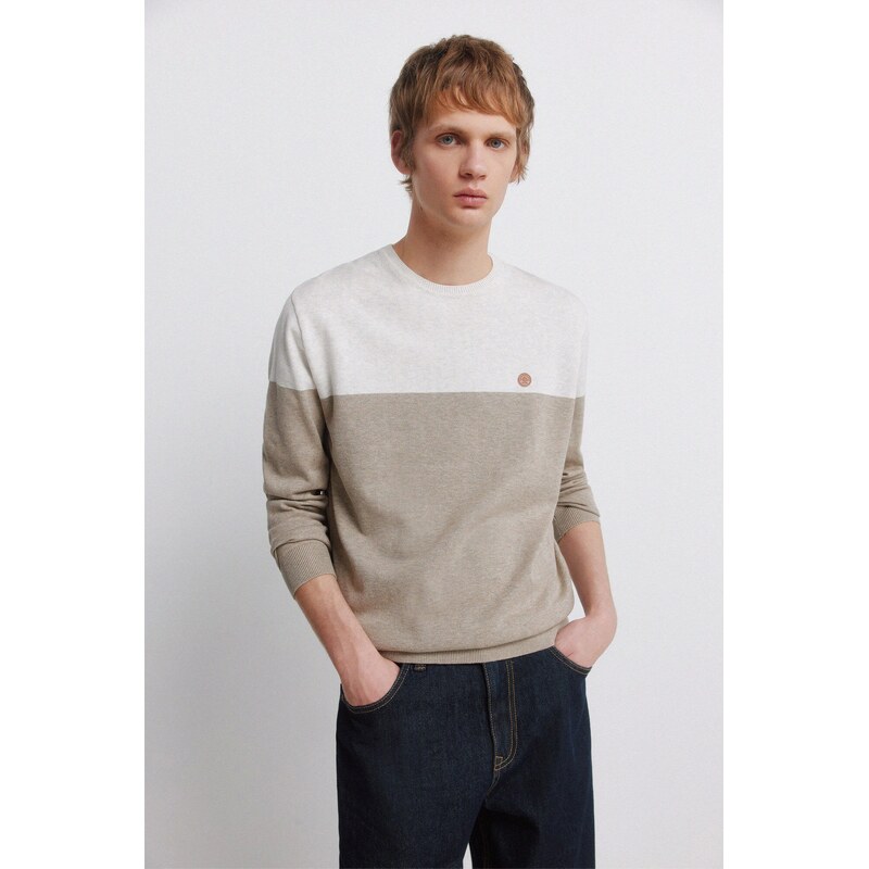 SPRINGFIELD Pánsky dvojfarebný sveter 68571315