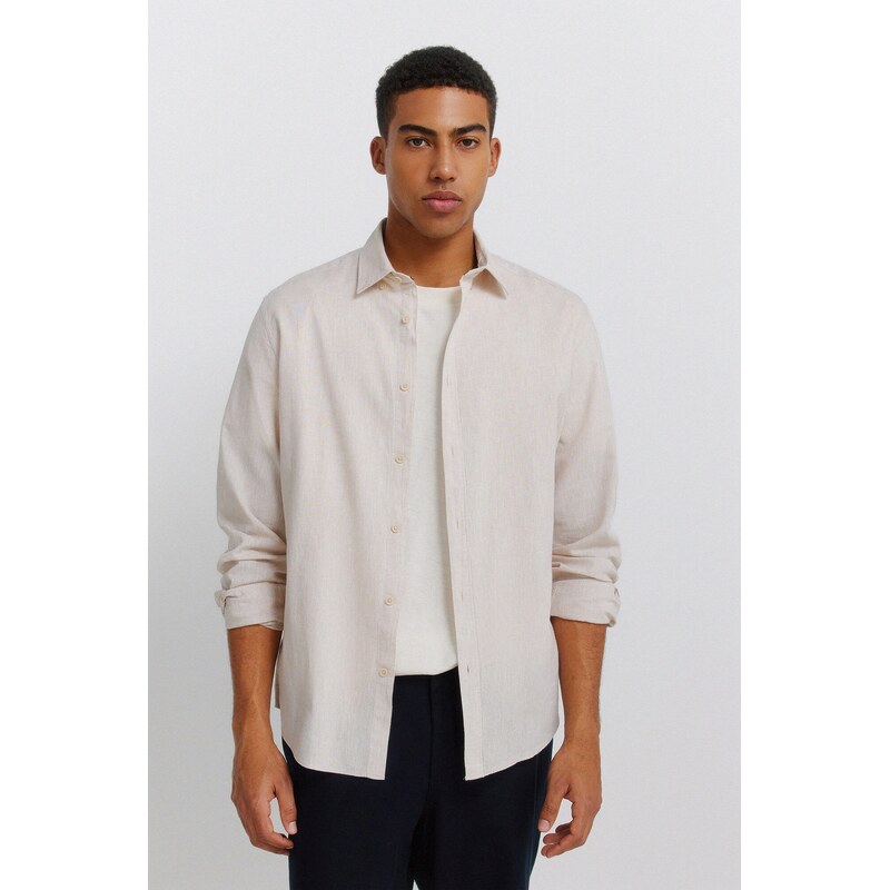 SPRINGFIELD Pánska ľanová košeľa 68571302