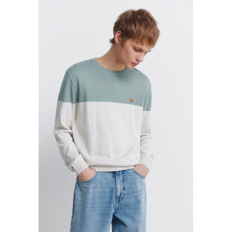 SPRINGFIELD Pánsky dvojfarebný sveter 68571316