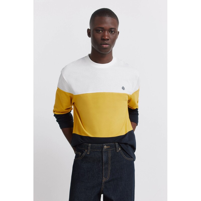 SPRINGFIELD Pánske pruhované tričko s dlhým rukávom 68571322