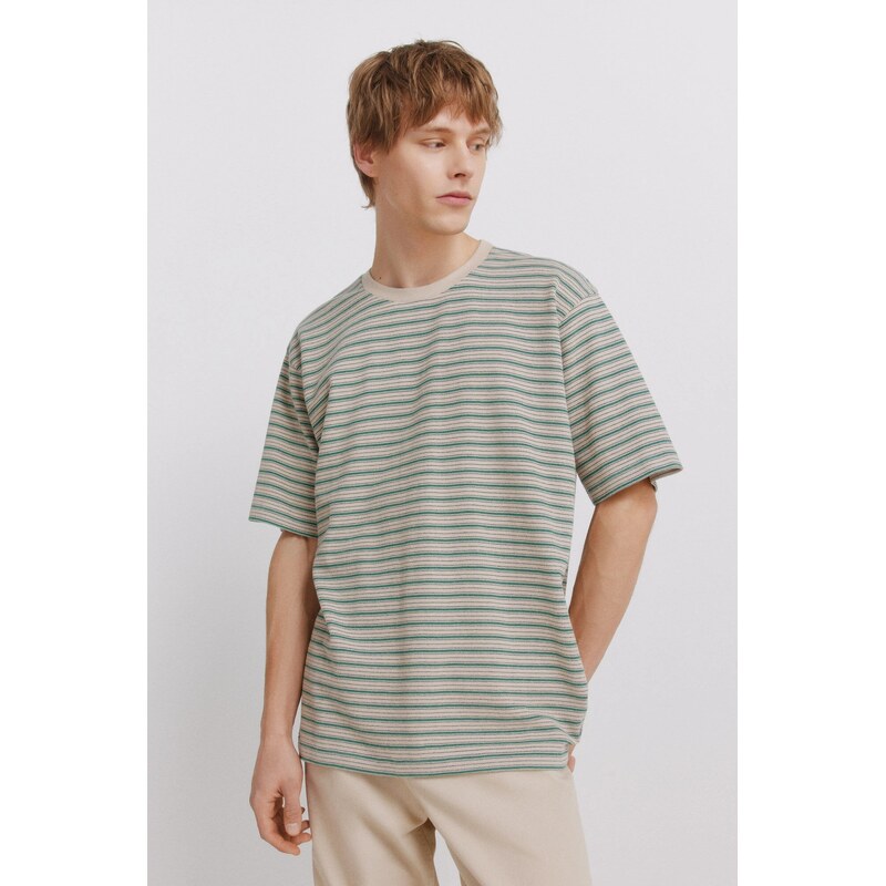 SPRINGFIELD Pánske pruhované tričko s krátkym rukávom 68571327