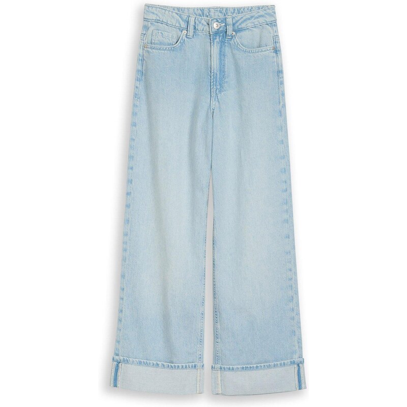 bonprix Tom Tailor Wide-Leg-džínsy Mid Waist, farba modrá 68571668