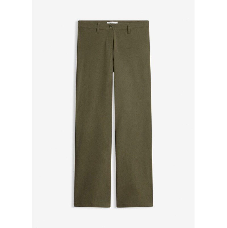 bonprix Strečové nohavice, bootcut, farba zelená 68571844