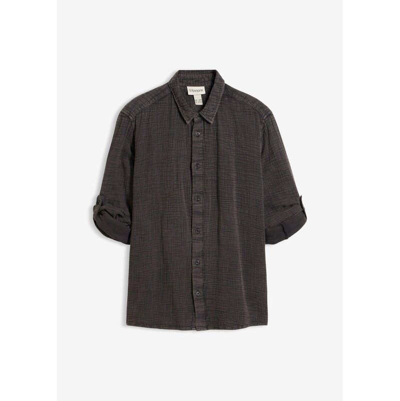 bonprix Mušelínová košeľa vo vypranom vzhľade z čistej bavlny, farba 68571880