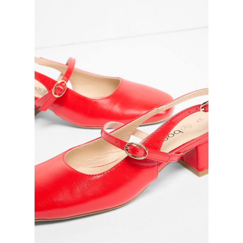 bonprix Lodičky Sling s remienkami, farba červená 68555958