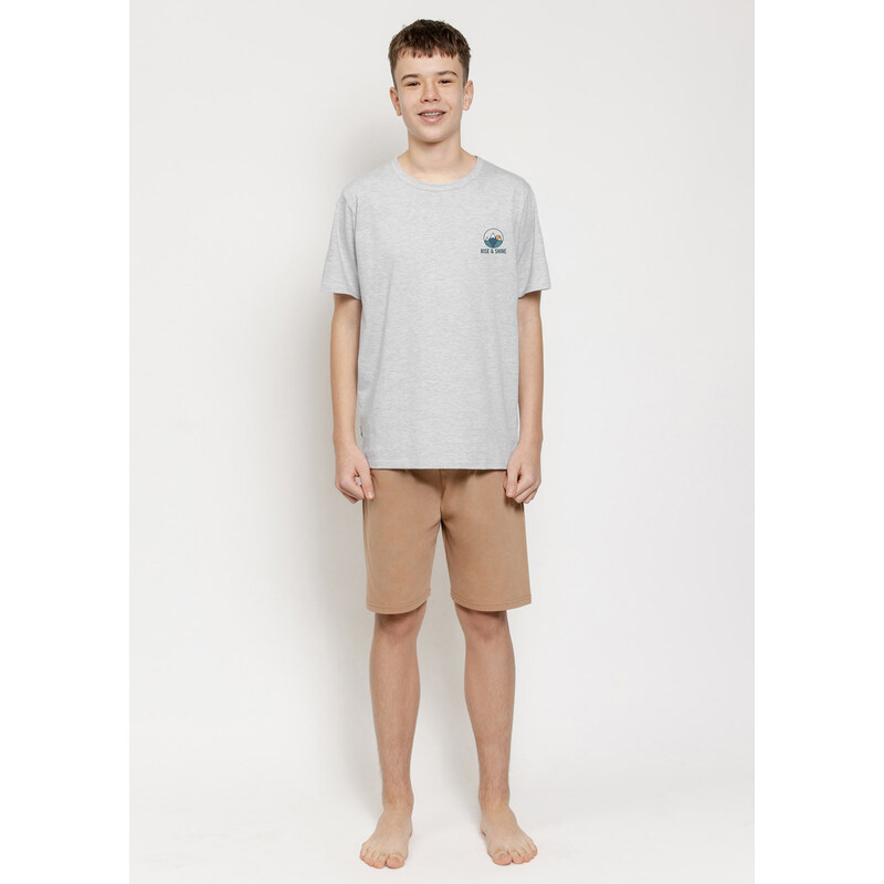 TARO Chlapčenské pyžamo Ted3603 ss61-sv.sivá 146 68573339