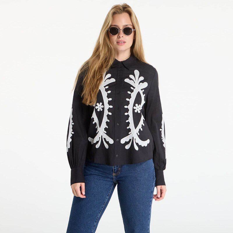 E-shop Košeľa Desigual Cam Flora Shirt Black M
