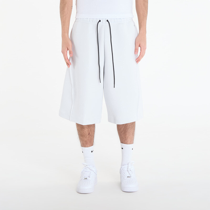 Šortky Nike Tech Mens Fleece Oversized Fit Shorts Off White/ Black XXL 68574739