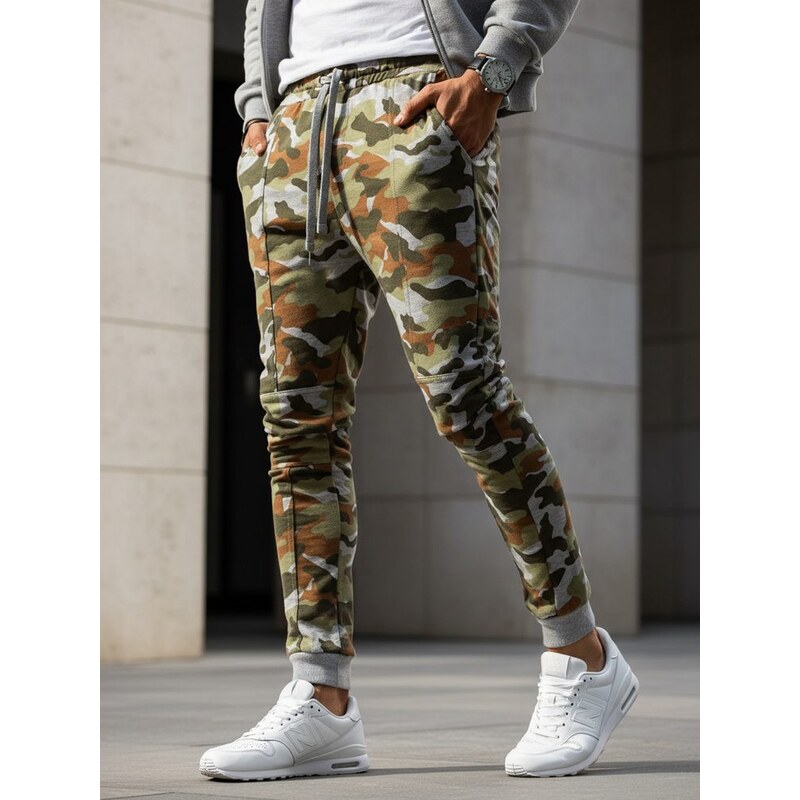 Buďchlap Zelené maskáčové tepláky v modernom prevedení 26216362