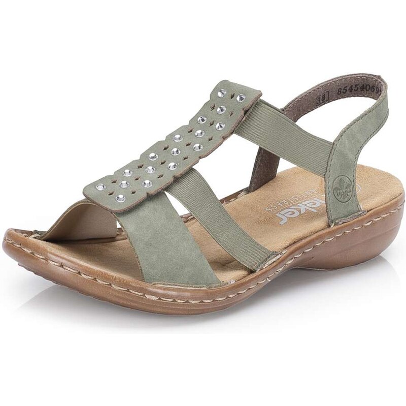 E-shop Dámske sandále RIEKER 60883-52 zelená S6