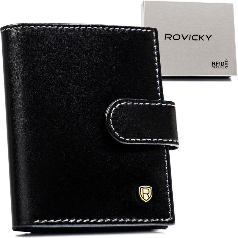 Rovicky Elegantné puzdro na dokumenty z prírodnej kože | čierna TW-04 68578453